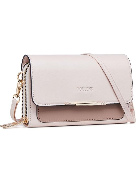 Handbags - Women's Beige/Tan Leather Crossbody Bag Cell Phone Wallet Shoulder Stylish Purse